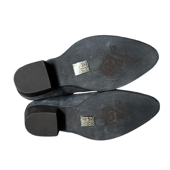 Free People Charm Double-V Suede Pull On Ankle Boots in Navy size 36.5 (6) - Picture 9 of 16